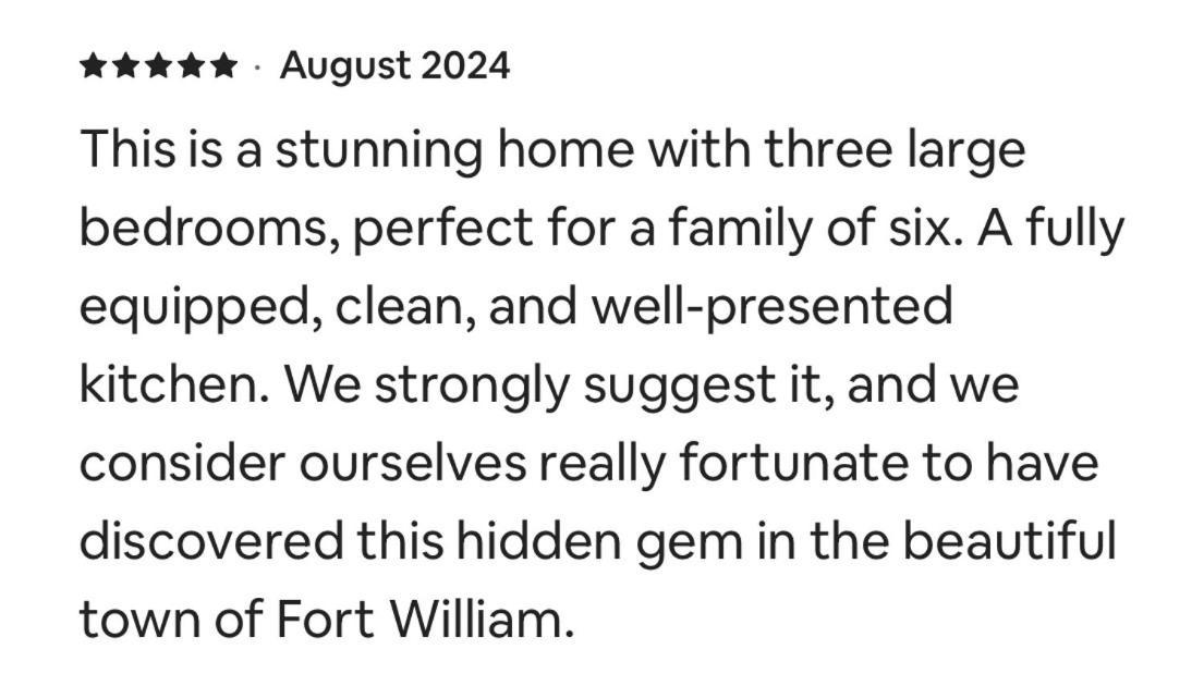 Loch Linnhe View House, William Holiday home